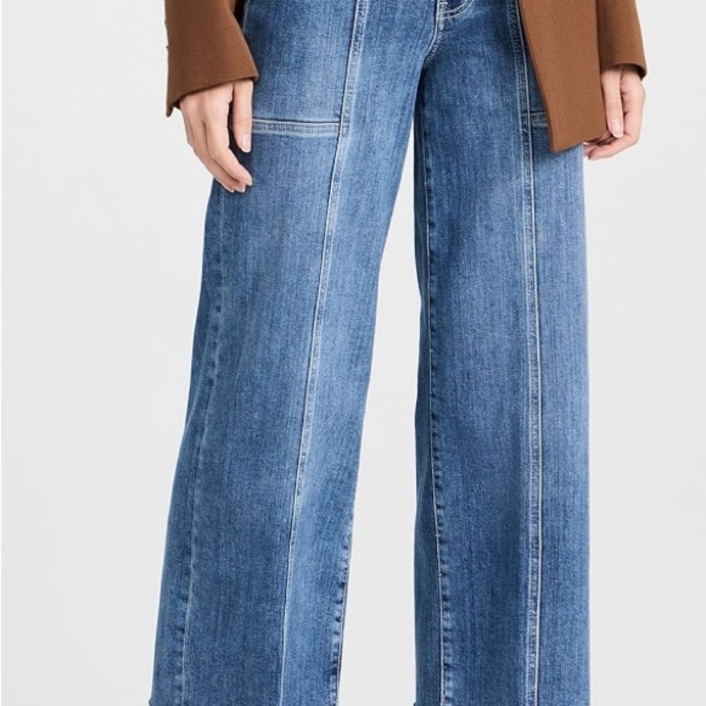 FRAME Braided Waistband Wide Crop Jean - Picture 2 of 4